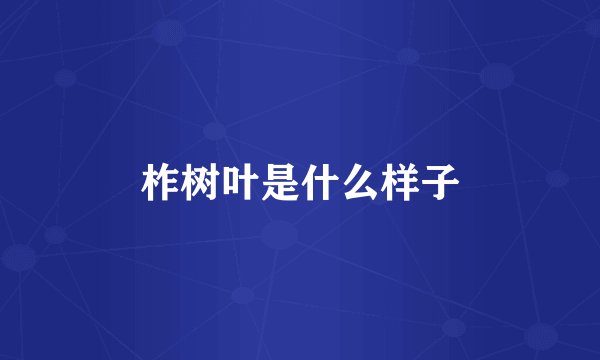 柞树叶是什么样子
