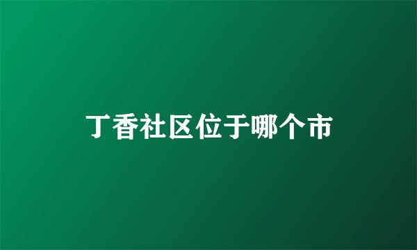 丁香社区位于哪个市