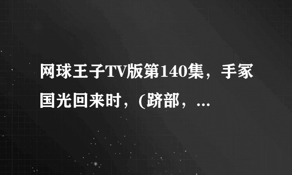 网球王子TV版第140集，手冢国光回来时，(跻部，切原，真田，深司等）在欢迎会上唱的那首歌叫什么名字？