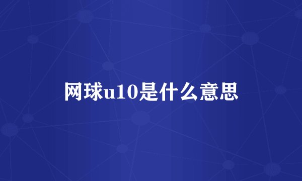 网球u10是什么意思