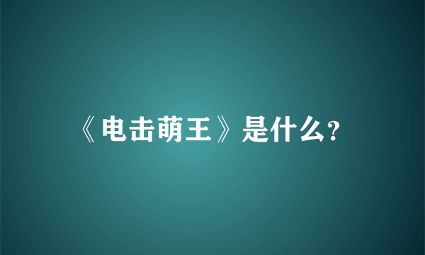 《电击萌王》是什么？