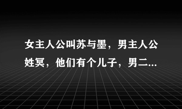 女主人公叫苏与墨，男主人公姓冥，他们有个儿子，男二是总统的儿子的