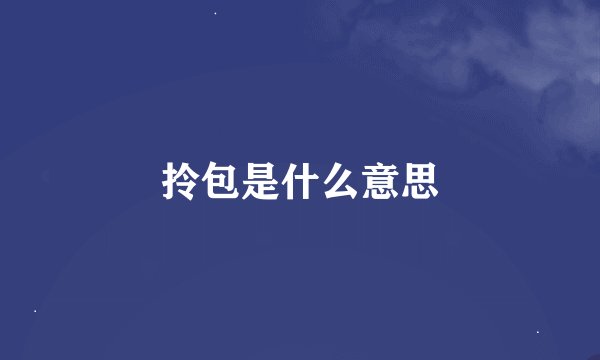 拎包是什么意思