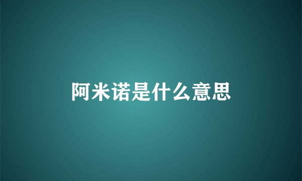 阿米诺是什么意思