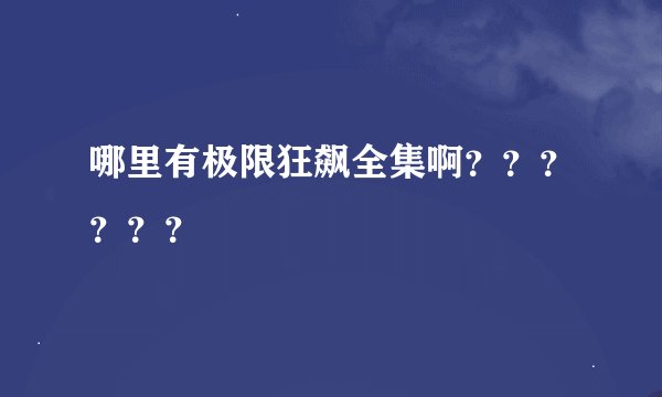 哪里有极限狂飙全集啊？？？？？？