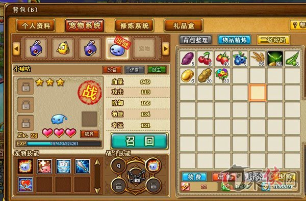 弹弹堂2宠物的技能大全