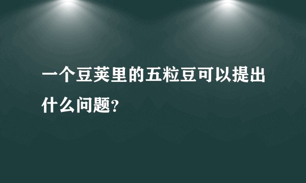 一个豆荚里的五粒豆可以提出什么问题？