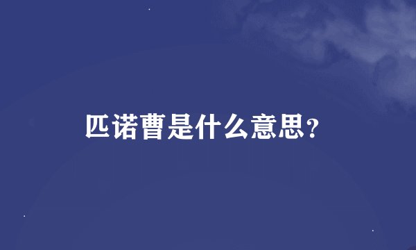 匹诺曹是什么意思？
