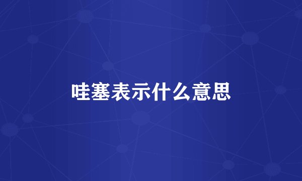 哇塞表示什么意思