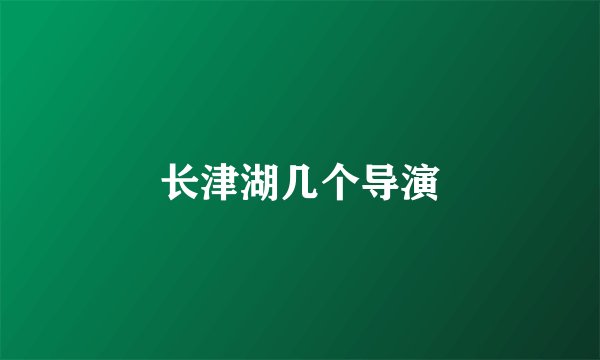 长津湖几个导演