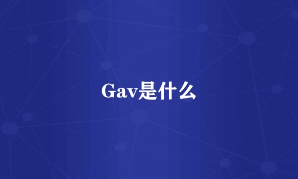 Gav是什么