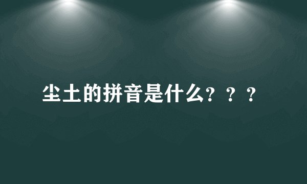 尘土的拼音是什么？？？
