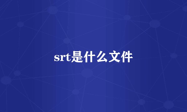 srt是什么文件