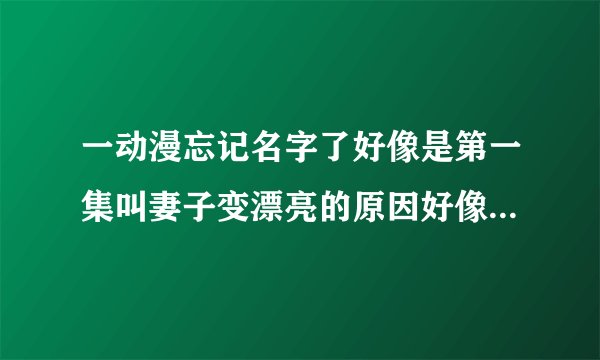 一动漫忘记名字了好像是第一集叫妻子变漂亮的原因好像男主的老婆出轨了他为了确认感觉把出轨对象找出来了