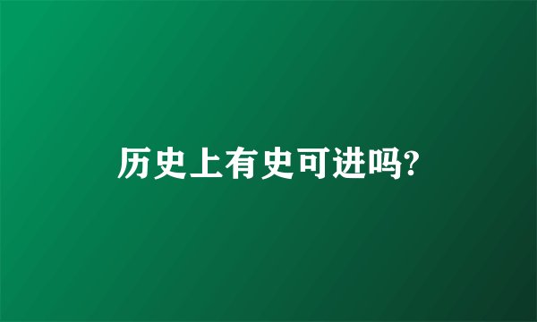 历史上有史可进吗?