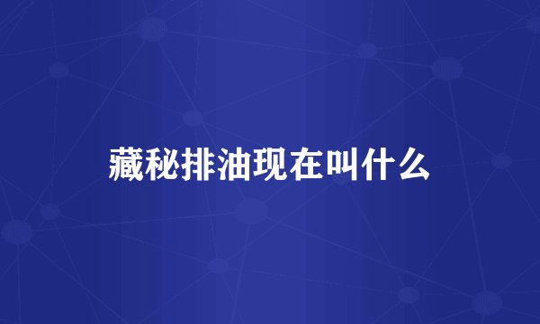 藏秘排油现在叫什么