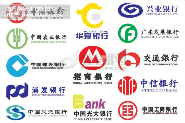 中国银行的各种标志