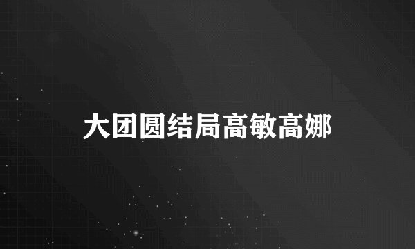 大团圆结局高敏高娜