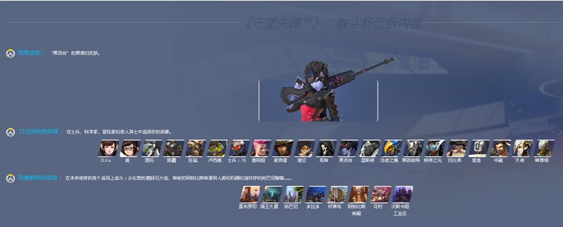 守望先锋数字畅玩版跟数字典藏版区别