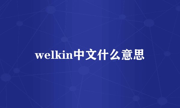 welkin中文什么意思