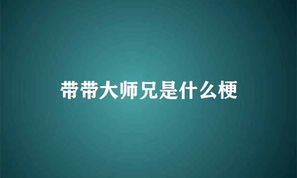 带带大师兄是什么梗