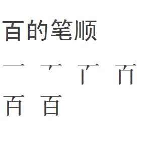 百字的笔顺