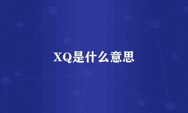 XQ是什么意思