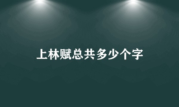 上林赋总共多少个字