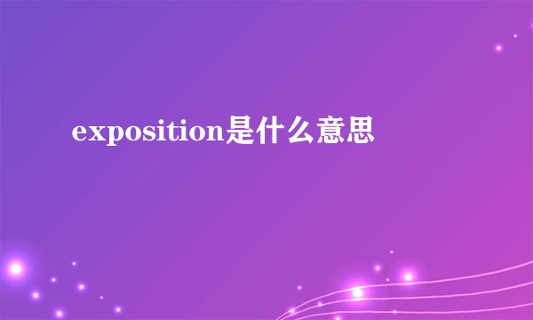 exposition是什么意思