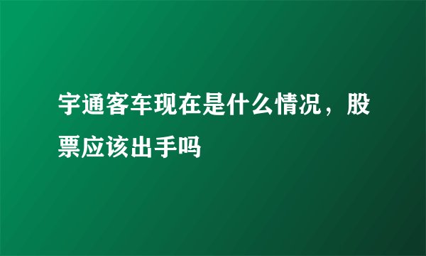 宇通客车现在是什么情况，股票应该出手吗