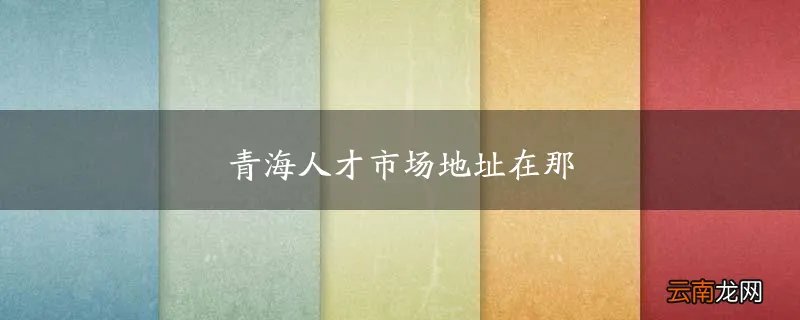 青海人才市场地址在那
