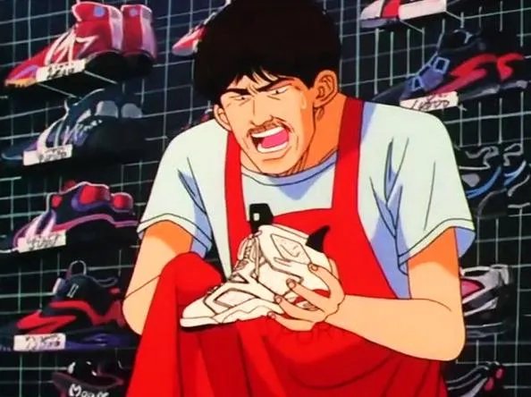 为什么樱木花道的第一双球鞋是AJ6，而后面又回到AJ1？