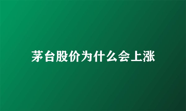 茅台股价为什么会上涨