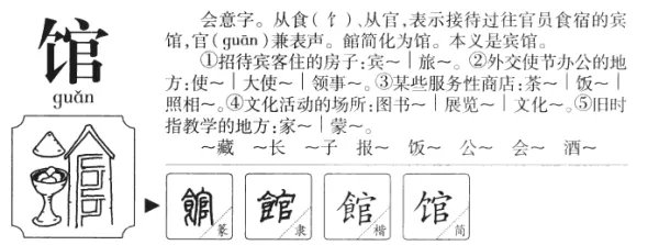 馆的拼音