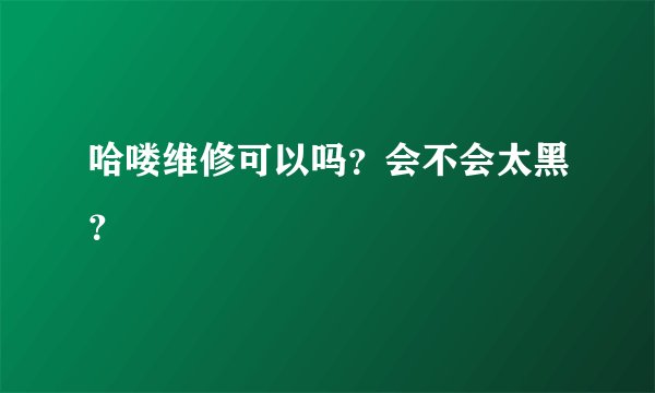 哈喽维修可以吗？会不会太黑？