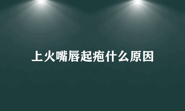 上火嘴唇起疱什么原因