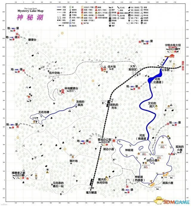 漫漫长夜中文地图大全 漫漫长夜各地堡位置中文标注