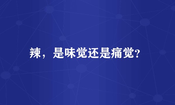 辣，是味觉还是痛觉？