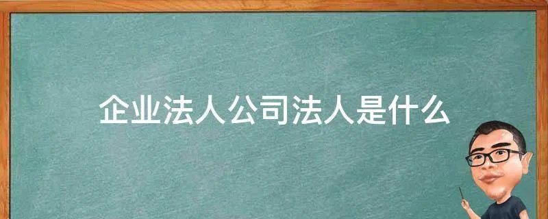企业法人公司法人是什么