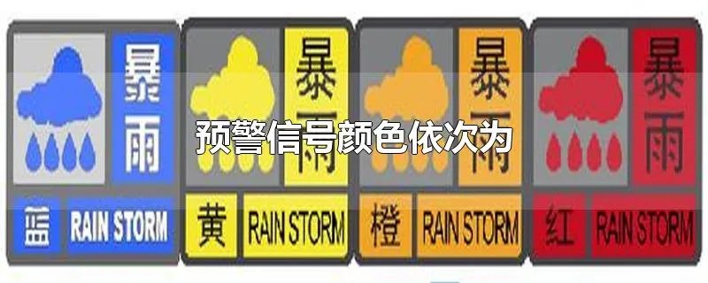 预警信号颜色依次为