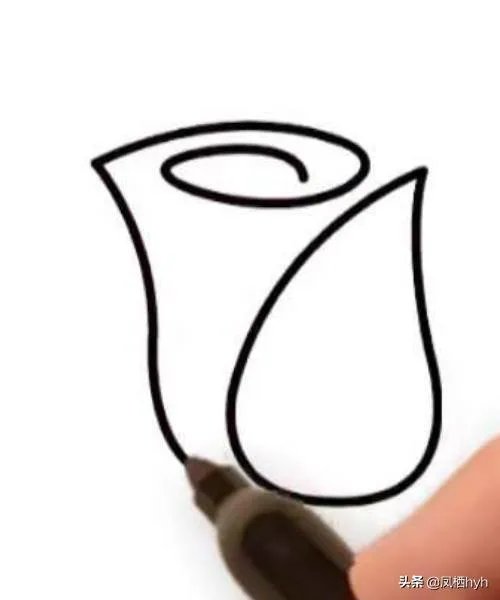 玫瑰花简笔画怎么画？