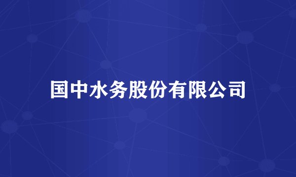 国中水务股份有限公司
