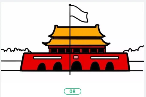 爱祖国的画简单又漂亮