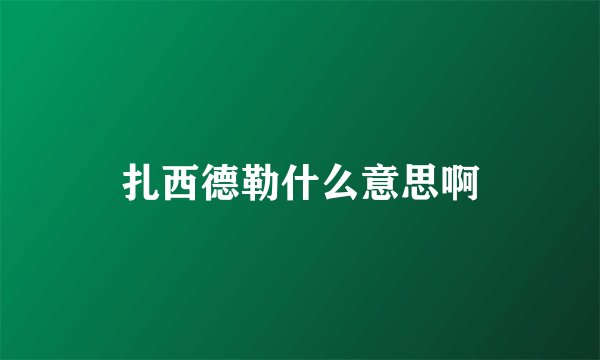扎西德勒什么意思啊