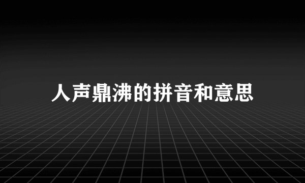 人声鼎沸的拼音和意思