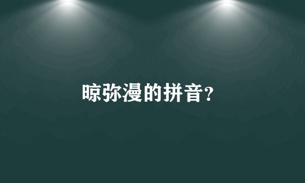 晾弥漫的拼音？