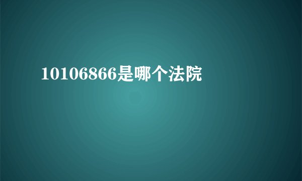 10106866是哪个法院