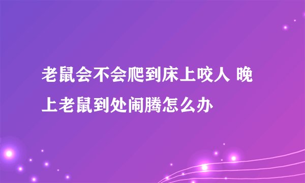 老鼠会不会爬到床上咬人 晚上老鼠到处闹腾怎么办