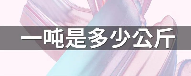 一吨是多少公斤 一吨介绍