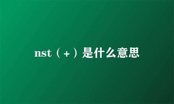 nst（+）是什么意思